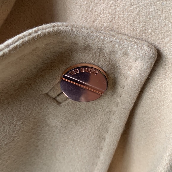 TED BAKER London coat. Camel color. Rose gold trimmings. Winter coat - Picture 6 of 17